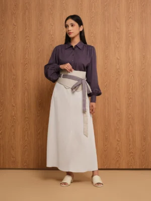 Midi Slip Skirt - Oat